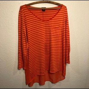 Orange striped torrid shirt